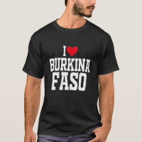 Eu coro Burkina Faso com coração vermelho eu amo B