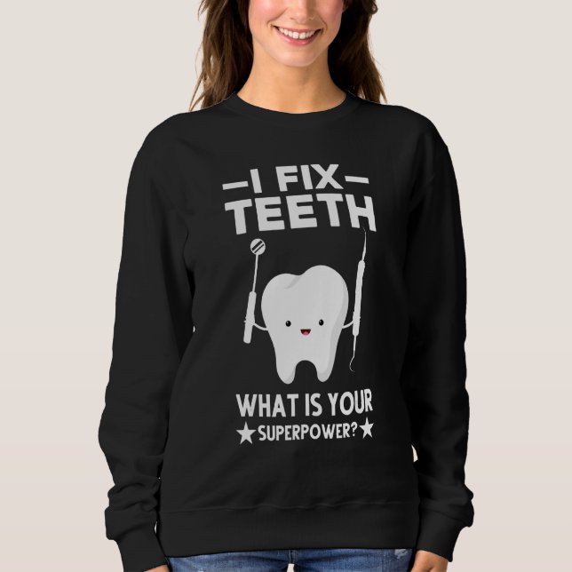 Camiseta Eu Corrijo Meus Dentes Qual É A Sua Superpotência (Frente)
