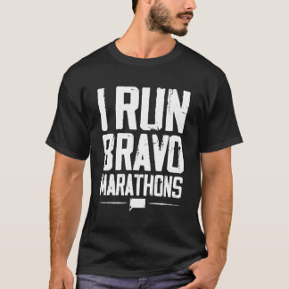 Camiseta Eu corro a maratona Bravo correndo no corredor 5 K