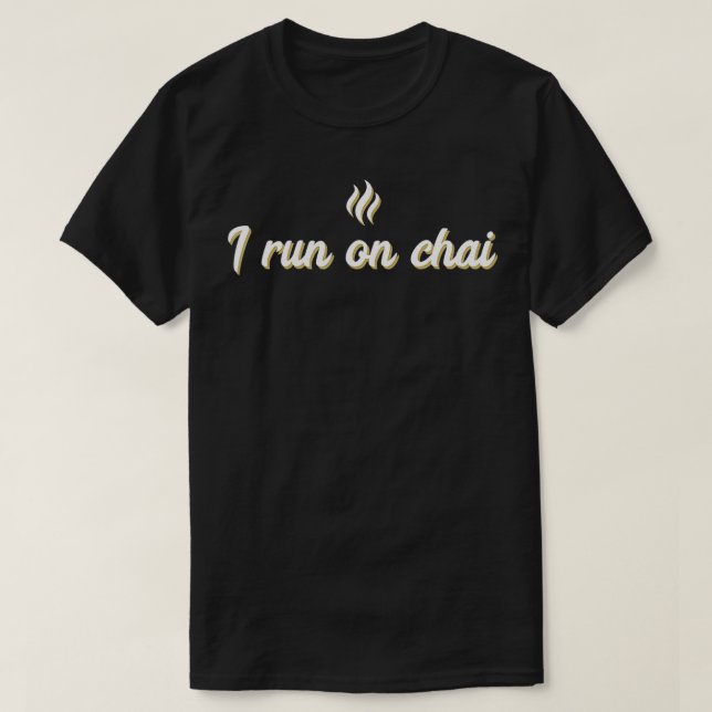 Camiseta EU CORRO COM CHAI, amantes de chá bonitinho (Frente do Design)
