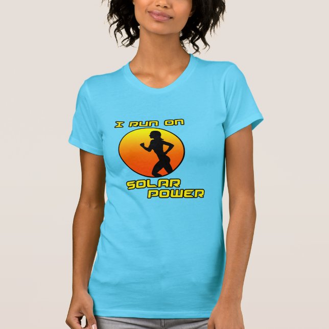 Camiseta Eu corro com energia solar (Frente)