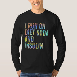 Camiseta Eu Corro Com Soda Dietético E Insulina Diabetes En