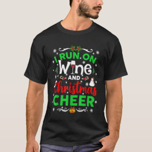 Camiseta Eu Corro De Vinho E Vinho Engraçado De Natal