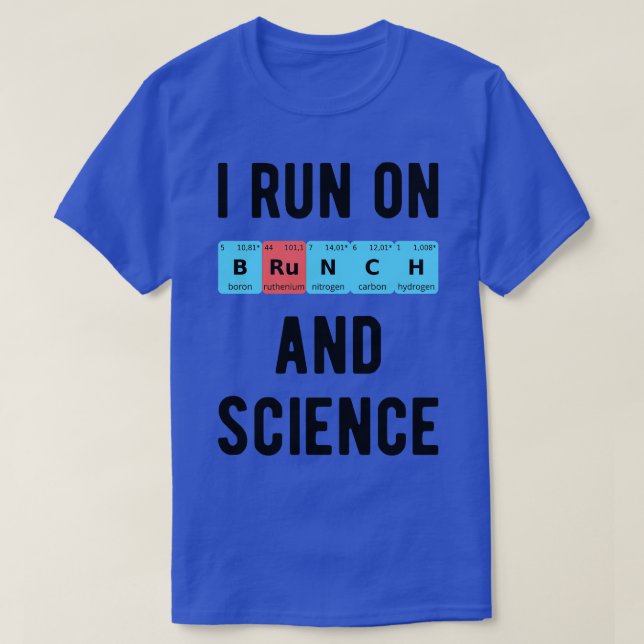 Camiseta Eu Corro Em Brunch E Ciência II (Frente do Design)