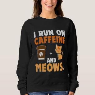 Camiseta Eu Corro Em Cafeine E Meows Cat