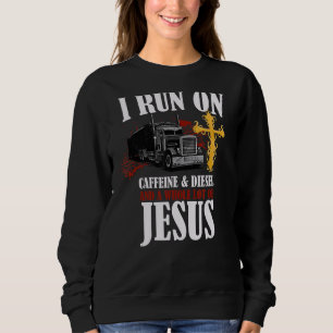 Camiseta Eu Corro Em Diesel Caffeine E Jesus Christian Truc