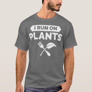 Camiseta Eu Corro Em Plantas Engraçadas Vegan Vegetarian Ve