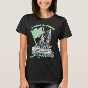Camiseta Eu Corro Em Um Naufrágio Apertado Mãe De Gêmeos
