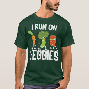 Camiseta Eu Corro Em Veggies Engraçado Vegan Plant Based Ve