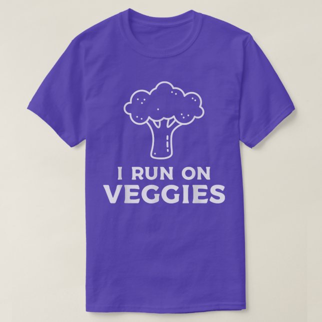 Camiseta Eu Corro Em Veggies Vegan Vegetarian (Frente do Design)