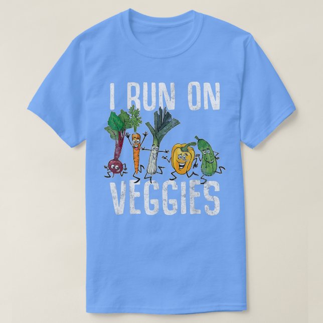 Camiseta Eu Corro Em Veggies Vegan Vegetarian Liyle (Frente do Design)