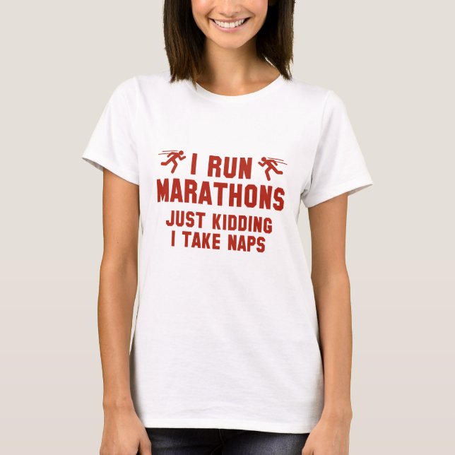 Camiseta Eu corro maratonas (Frente)