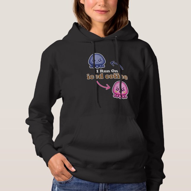 Camiseta Eu Corro No Café De Octopus Reversível Com Café Fo (Frente)