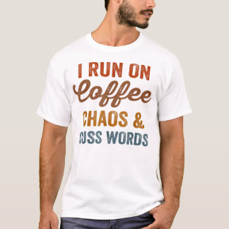 Camiseta Eu Corro No Café E Cusco Palavras Engraçado Sarcas