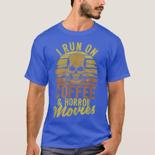 Camiseta Eu Corro No Café E Dia de as Bruxas engraçado De F