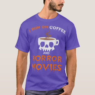Camiseta Eu corro no café e filmes de terror no café de Hal