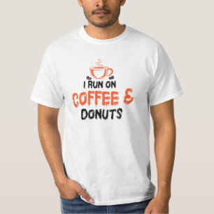 Camiseta Eu corro no café e no rosquinha