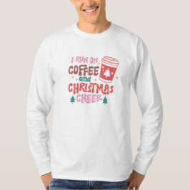 Camiseta Eu corro no café e torto de Natal
