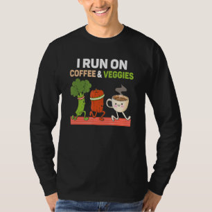 Camiseta Eu Corro No Café E Veggies Veganismo Veggie