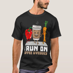 Camiseta Eu Corro No Café Veggies Vegetariana Vegan Runner