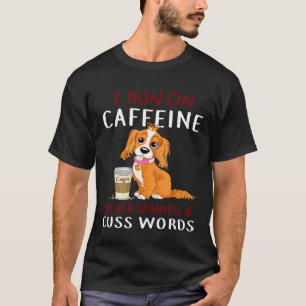 Camiseta Eu Corro No Cafeine Cocker Spaniels Cuspindo Palav