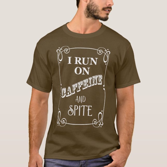 Camiseta Eu Corro No Cafeine E Na Fenda (Frente)