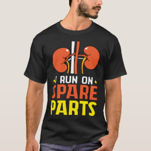 Camiseta Eu corro no receptor de transplante renal de peças