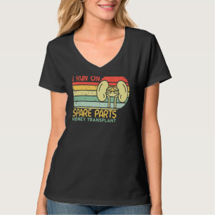 Camiseta Eu corro no Reitor de Rim de Transplante de Peças