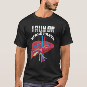 Camiseta Eu Corro No Transplante De Órgãos De Doença Hepáti