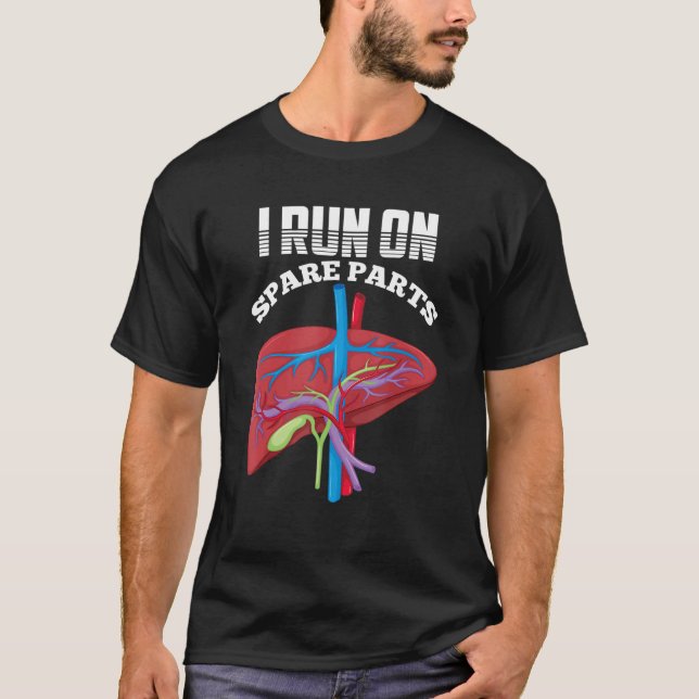 Camiseta Eu Corro No Transplante De Órgãos De Doença Hepáti (Frente)