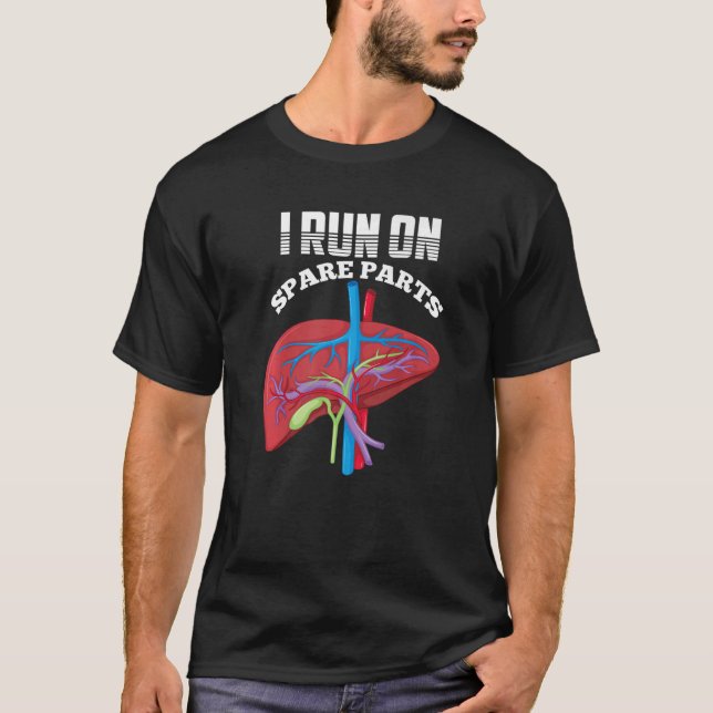 Camiseta Eu Corro No Transplante De Órgãos De Doença Hepáti (Frente)