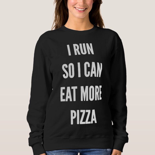 Camiseta Eu corro para poder comer mais pizza furiosa Runni (Frente)