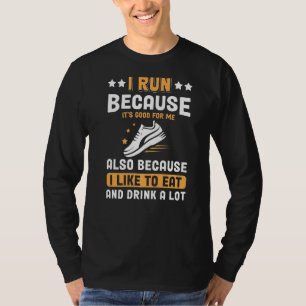 Camiseta Eu corro porque é boa meia-Malhação de maratona co