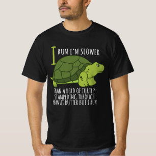 Camiseta Eu corro sou mais lento que um bando de tartarugas