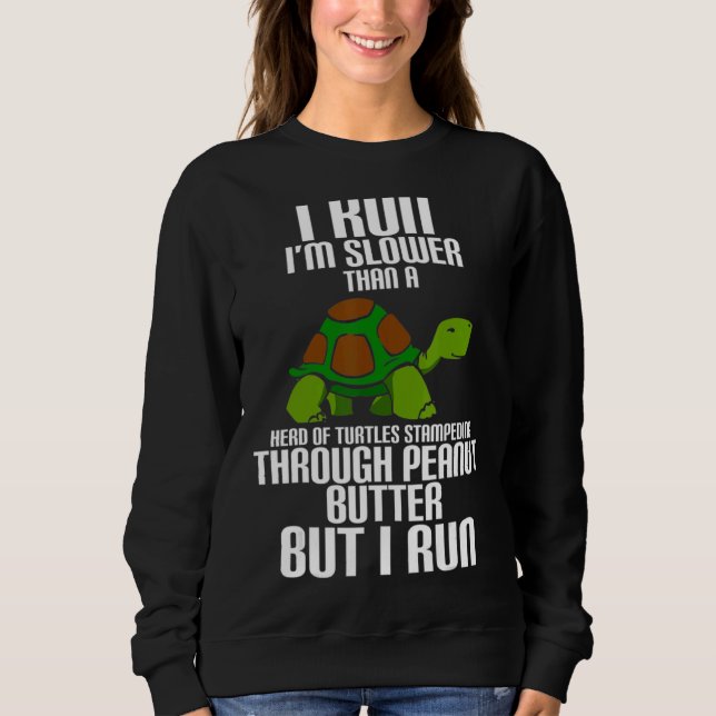 Camiseta Eu corro sou mais lento que uma Cabeça de Tartarug (Frente)