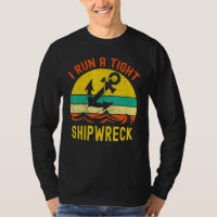 Eu Corro Um Estilo Náutico De Vintagem De Naufrági