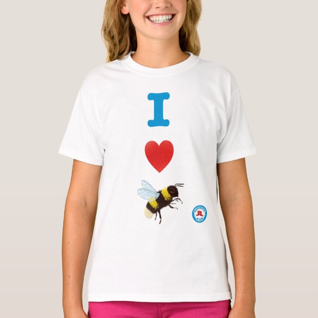 Camiseta Eu Corto Bumble Bees Girls' (Frente)