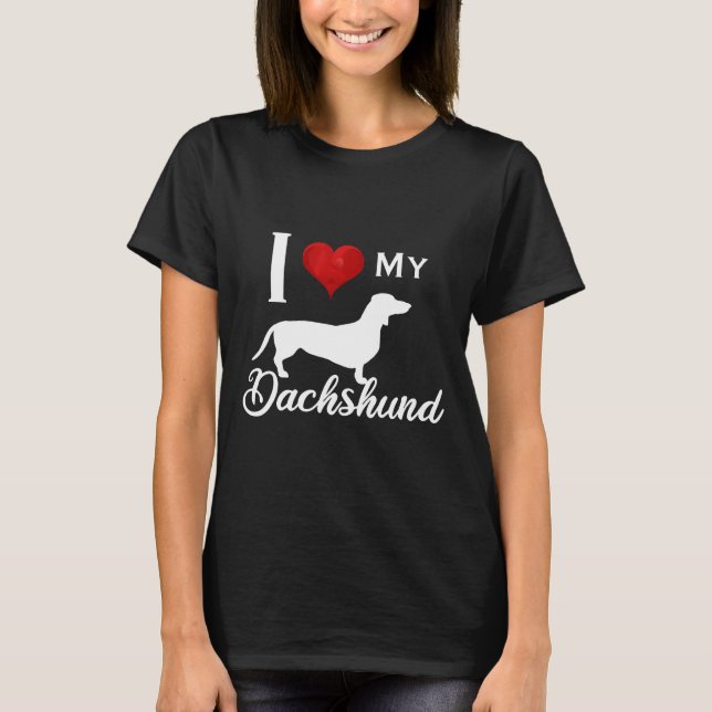 Camiseta Eu Corto Meu Dachshund (Frente)