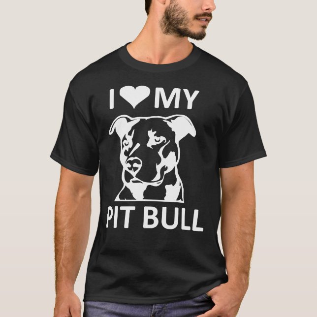 Camiseta Eu Corto Meu Pitbull Eu Amo Meu (Frente)