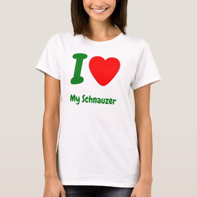 Camiseta Eu Corto Meu Schnauzer (Frente)