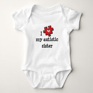Camiseta Eu Corto Minha Irmã Autista Autismo Criança Creepe