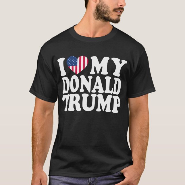 Camiseta Eu Corto O Meu Donald Trump Para O Presidente 2024 (Frente)