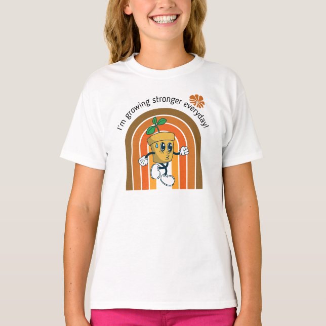 Camiseta eu crescendo uma fábrica de desenhos animados mais (Frente)