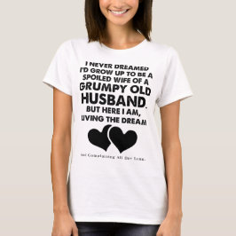 Camiseta Eu Cresci Esposa Irritada De Um Velho Marido Engra