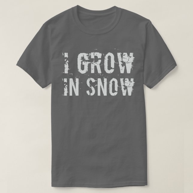 Camiseta Eu cresço na neve (Frente do Design)
