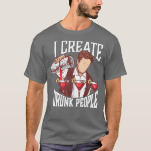 Camiseta Eu crio Design bebado para um barman