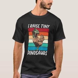 Camiseta Eu Crio Dinossauros Minúsculos Frango Engraçado Fa
