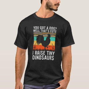 Camiseta Eu Crio Dinossauros Minúsculos Frango Fazendeiro