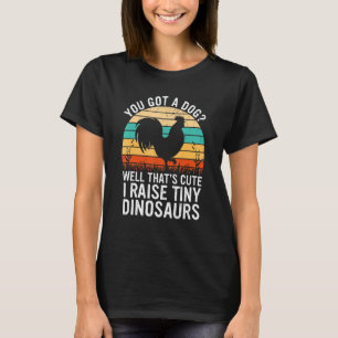 Camiseta Eu Crio Dinossauros Minúsculos Frango Fazendeiro