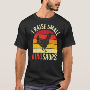 Camiseta Eu Crio Dinossauros Minúsculos Frango pôr do sol r